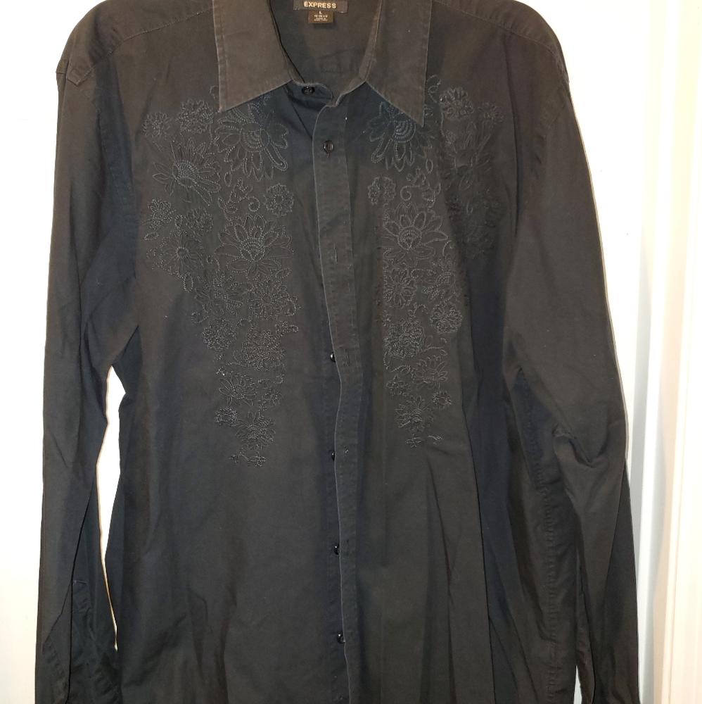 Express Floral Embroidery Shirt